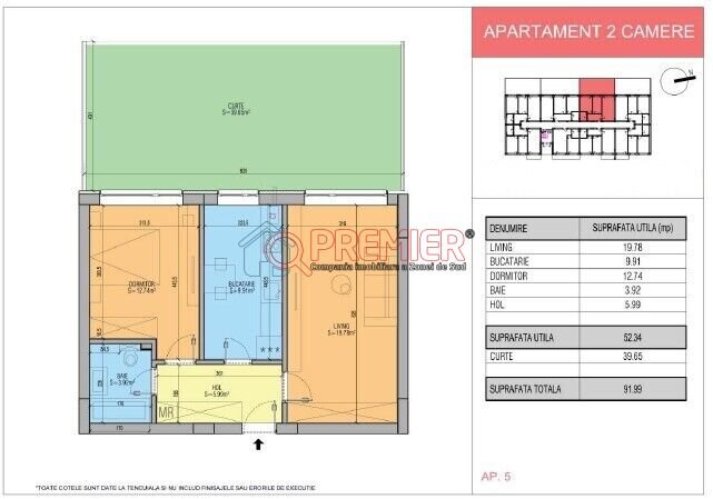 Popesti Leordeni Primaria - 2 camere cu Gradina proprie